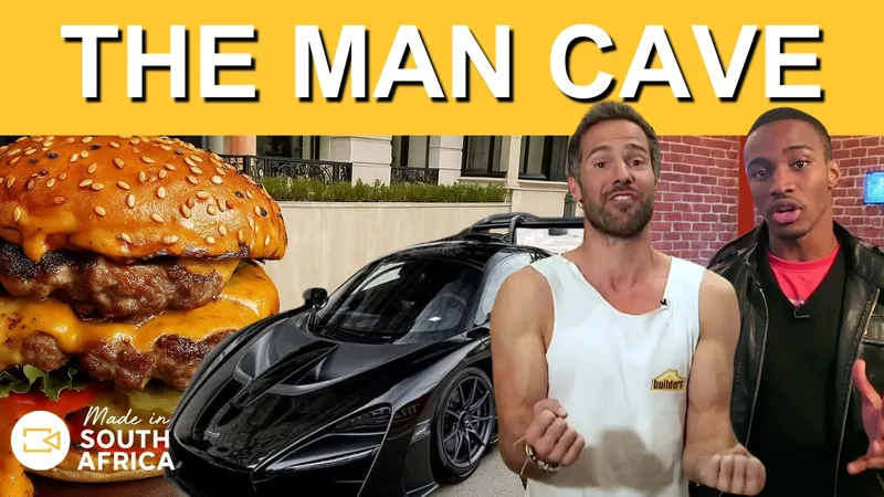 The Man Cave presenters with a supercar: Season 1 key art